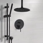 Remer SFR88 Matte Black Shower Set With 8